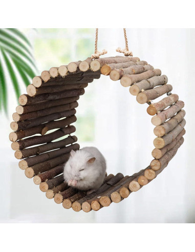 Columpio para pájaros Oooct de madera de manzana 16.5 cm