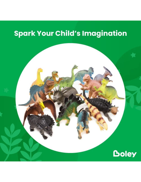 Paquete de 15 Dinosaurios de Juguete Boley - 18 cm Paquete de 15 Dinosaurios de Juguete Boley - 18 cm