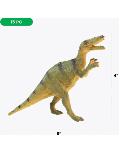 Paquete de 15 Dinosaurios de Juguete Boley - 18 cm