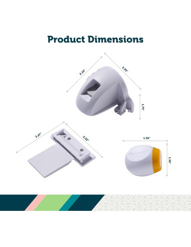 Llaves Magnéticas Adhesivas Safety 1st - 2 Reemplazos Blancas