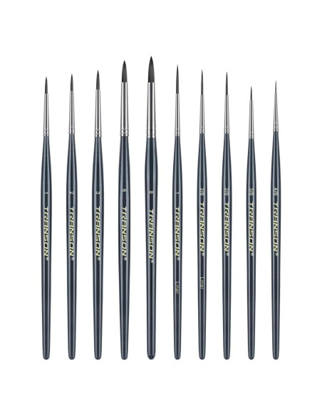 Set de Pinceles de Detalle Transon 10 Piezas para Pintura