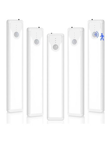 Luz de Gabinete LED SUNLINKCO 8" Sensor Movimiento 5 Pzs