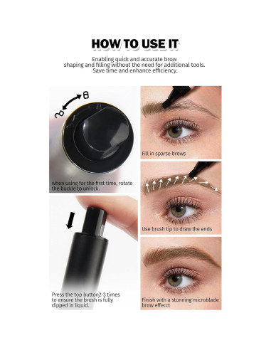 Set de Brocha Angulada y Gel para Cejas Peehss - 01 Rubio