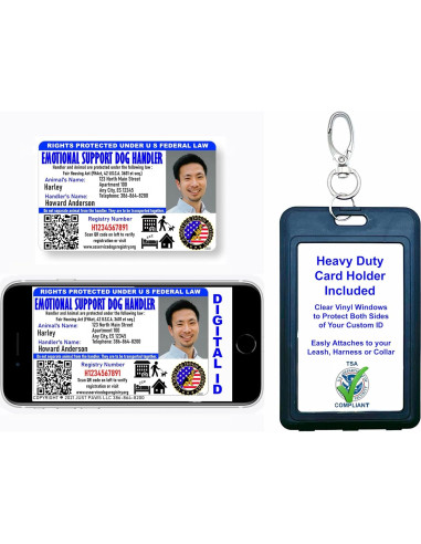 Tarjeta de Identificación Just 4 Paws para Perro de Apoyo Emocional