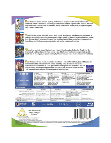 Caja Blu-ray Toy Story 1-4 Región Libre Disney