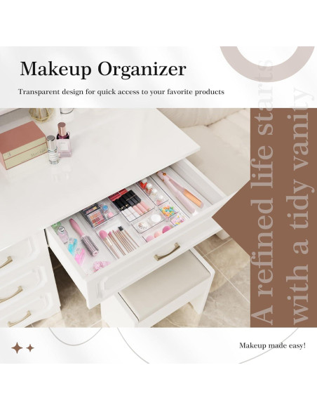 Organizador de Cajones Criusia 7 PCS - Plástico PET Antideslizante Organizador de Cajones Criusia 7 PCS - Plástico PET Antideslizante