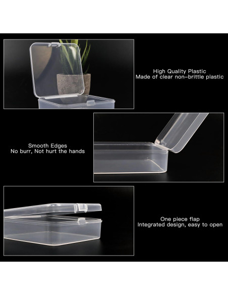 Contenedores de Plástico Transparente Rocutus 12 Piezas 12.4x12.4x3.6cm Contenedores de Plástico Transparente Rocutus 12 Piezas 12.4x12.4x3.6cm