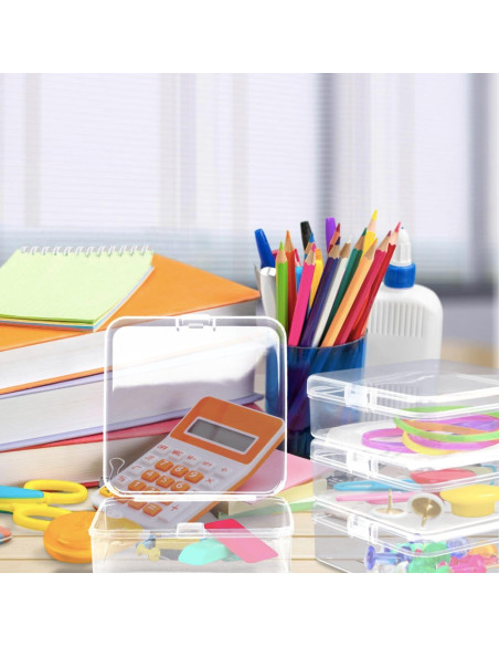 Contenedores de Plástico Transparente Rocutus 12 Piezas 12.4x12.4x3.6cm Contenedores de Plástico Transparente Rocutus 12 Piezas 12.4x12.4x3.6cm