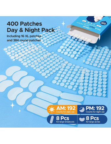 Parches para Granos LitBear - 400 Unidades, 5 Tamaños