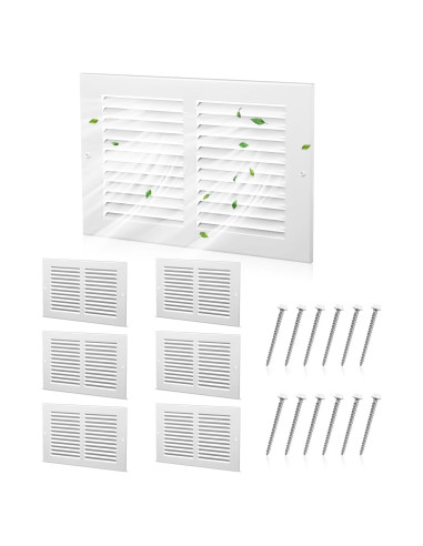 Cubiertas de Ventilación de Aire Pelopy 6 Pcs 25.4x15.2 cm Blancas