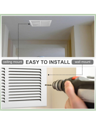 Cubiertas de Ventilación de Aire Pelopy 6 Pcs 25.4x15.2 cm Blancas