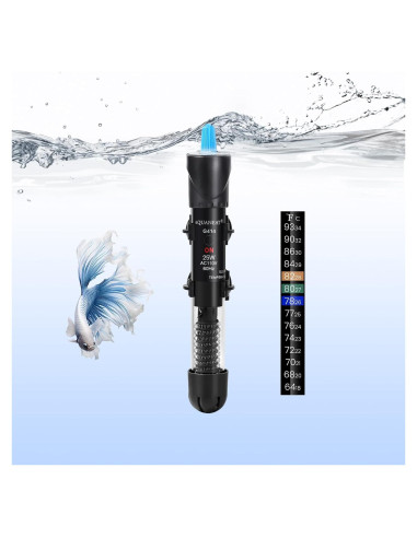 Calentador de Acuario AQUANEAT 25W Sumergible Ajustable