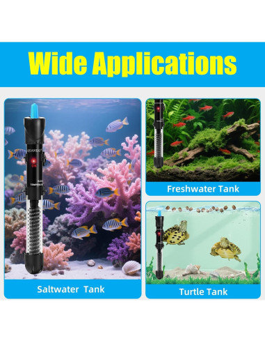 Calentador de Acuario AQUANEAT 25W Sumergible Ajustable