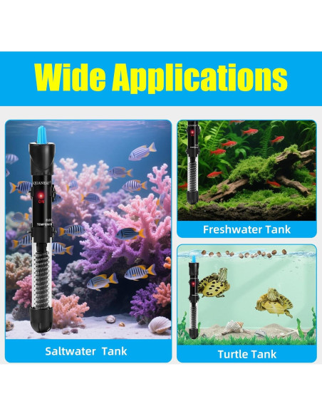 Calentador de Acuario AQUANEAT 25W Sumergible Ajustable