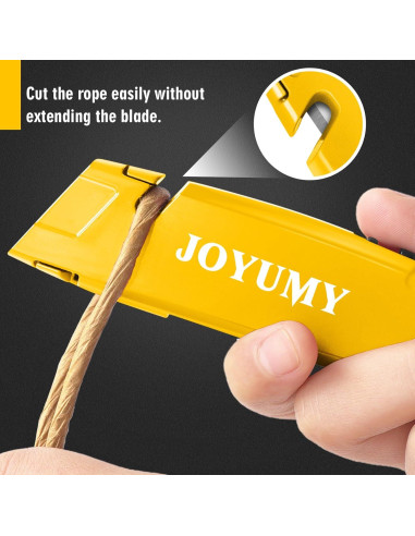 Cortador de Cajas Utilitario JOYUMY Retráctil 2 Paquetes Amarillo