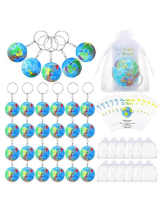 Llavero Globo Día de la Tierra Quelay - 24 Piezas para Niños