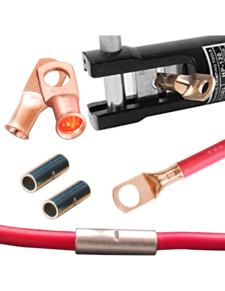 Kit de Conectores de Empalme y Anillo 4AWG XFFCSEC - 24 Piezas