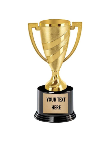 Trofeo de Copa Grande Oro 22.86 cm Crown Awards Personalizado