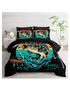 Conjunto Edredón Individual Nttopship 7 Piezas Pesca Lucio