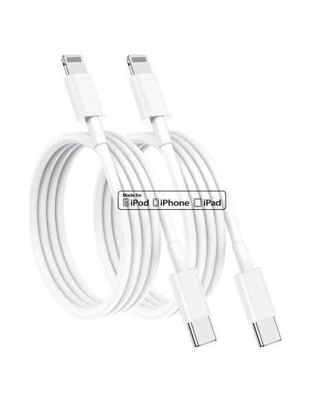 Cable USB C a Lightning 2Pack 0.91m Susnwere Carga Rápida Cable USB C a Lightning 2Pack 0.91m Susnwere Carga Rápida