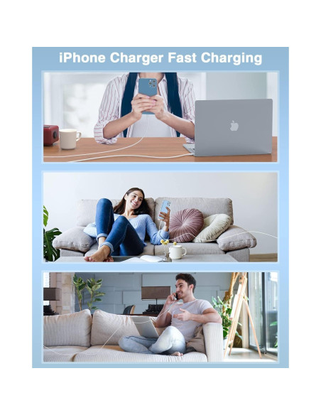 Cable USB C a Lightning 2Pack 0.91m Susnwere Carga Rápida Cable USB C a Lightning 2Pack 0.91m Susnwere Carga Rápida