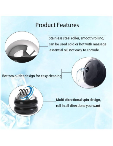 Rodillo de Masaje Frío Flyfan - Alivio Muscular 1 Cuenta