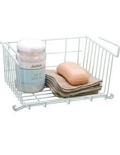 Cesta de Almacenamiento Bajo Estante Panacea 30 cm Blanco 2