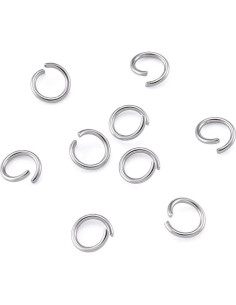 Anillos de Salto Abiertos Craftdady 1000 Pcs 10mm Acero Inoxidable 2