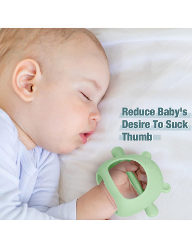 Woanger 4 Mordedores de Silicona para Bebés 6+ Meses