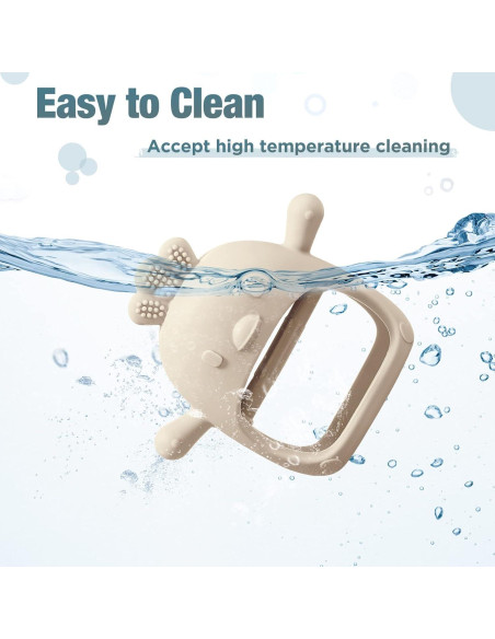 Woanger 4 Mordedores de Silicona para Bebés 6+ Meses