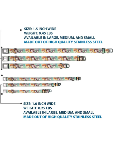 Collar para Perro Crunchyroll con Hebilla de Seguridad 24.1-33 cm Collar para Perro Crunchyroll con Hebilla de Seguridad 24.1-33 cm