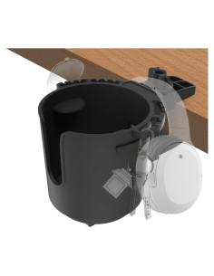 Soporte para Tazas de Escritorio EDSRDUX Negro Mediano Antidesbordamiento