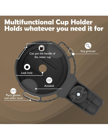 Soporte para Tazas de Escritorio EDSRDUX Negro Mediano Antidesbordamiento