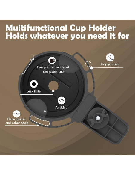 Soporte para Tazas de Escritorio EDSRDUX Negro Mediano Antidesbordamiento Soporte para Tazas de Escritorio EDSRDUX Negro Mediano Antidesbordamiento