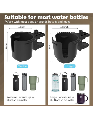 Soporte para Tazas de Escritorio EDSRDUX Negro Mediano Antidesbordamiento