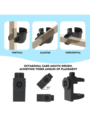 Soporte para Tazas de Escritorio EDSRDUX Negro Mediano Antidesbordamiento