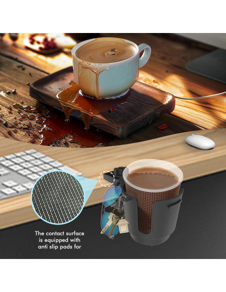 Soporte para Tazas de Escritorio EDSRDUX Negro Mediano Antidesbordamiento Soporte para Tazas de Escritorio EDSRDUX Negro Mediano Antidesbordamiento