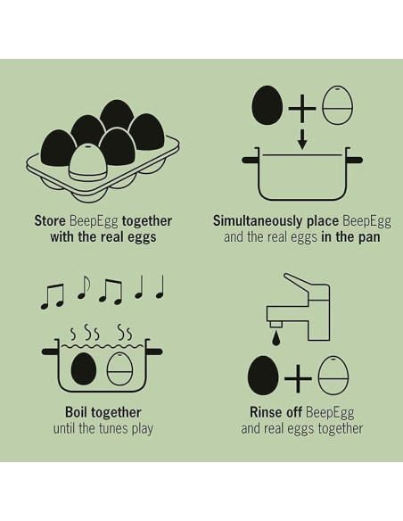 Cocedor de Huevos Musical Brainstream BeepEgg - 3 Niveles