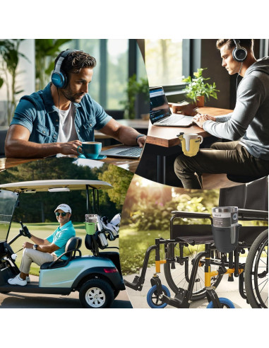 Soporte para Tazas de Escritorio EDSRDUX Negro Mediano Antidesbordamiento