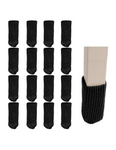 16 Fundas Protectores de Piernas de Muebles Aoozleny - Negro