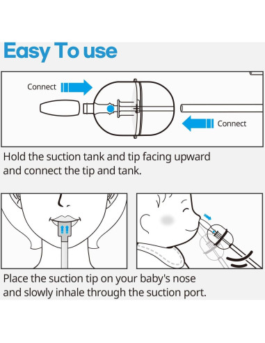 Aspirador Nasal Manual HuBDIC Rosa para Bebés y Niños