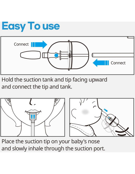 Aspirador Nasal Manual HuBDIC Rosa para Bebés y Niños