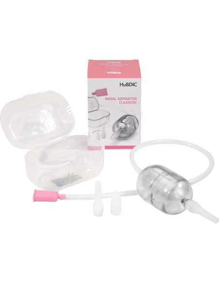 Aspirador Nasal Manual HuBDIC Rosa para Bebés y Niños