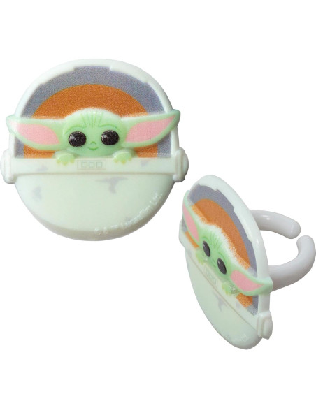 DECOPAC Anillos de Cupcake Star Wars The Mandalorian - 24 Piezas