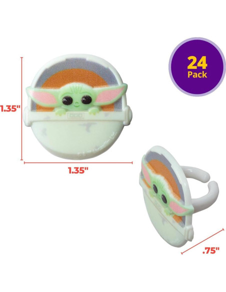 DECOPAC Anillos de Cupcake Star Wars The Mandalorian - 24 Piezas