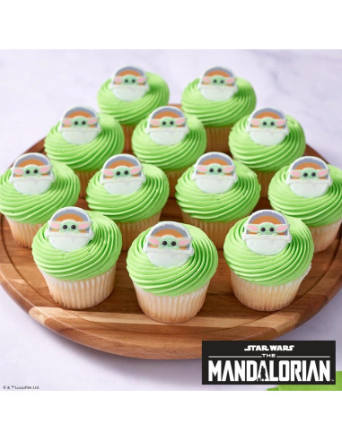 DECOPAC Anillos de Cupcake Star Wars The Mandalorian - 24 Piezas