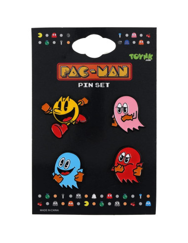 Conjunto de Pines de Esmalte Pac-Man 4 Piezas Toynk