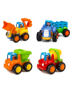 Set de Juguetes de Construcción Huile - Camiones Fricción para Bebés