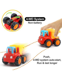 Set de Juguetes de Construcción Huile - Camiones Fricción para Bebés 2