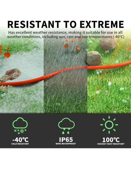 Cable de Extensión 12/3 POWGRN 1 Pie Naranja 3 Salidas